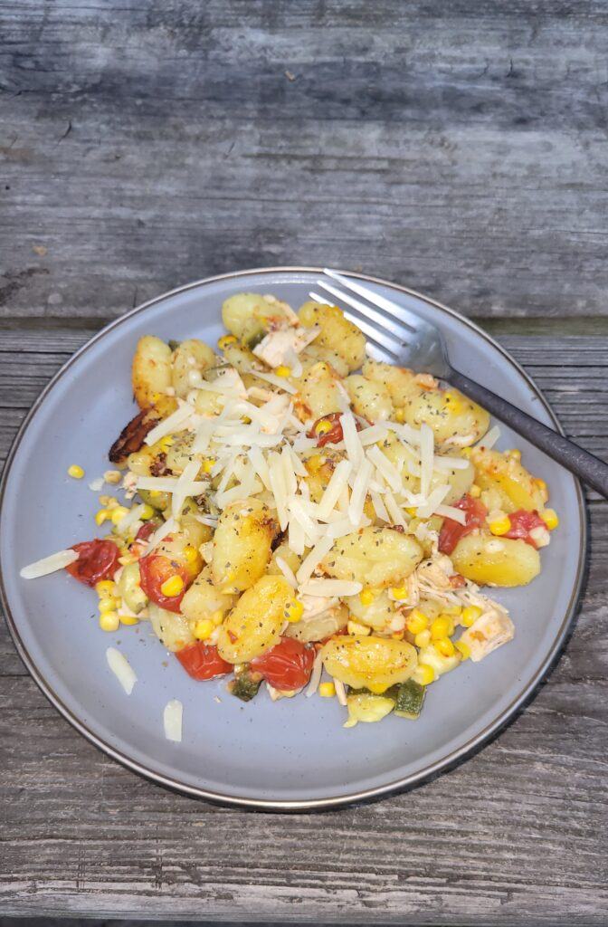 Corn and Tomato Gnocchi Foil Packets